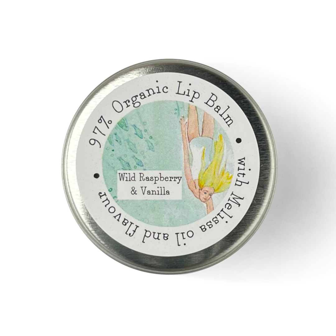 Coastal Range Illustrated Lip Balm - Wild Raspberry & Vanilla - Diving for Shells