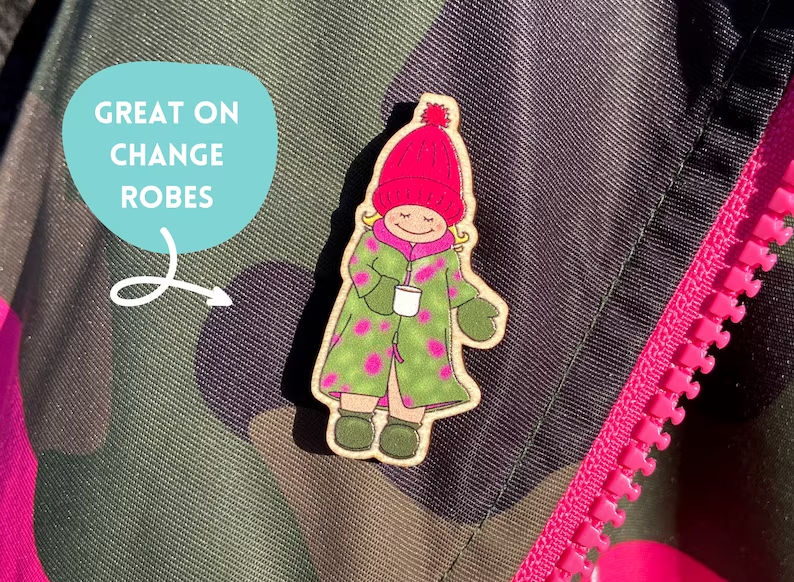 All Dryrobe No Knickers Wooden Pin Badge