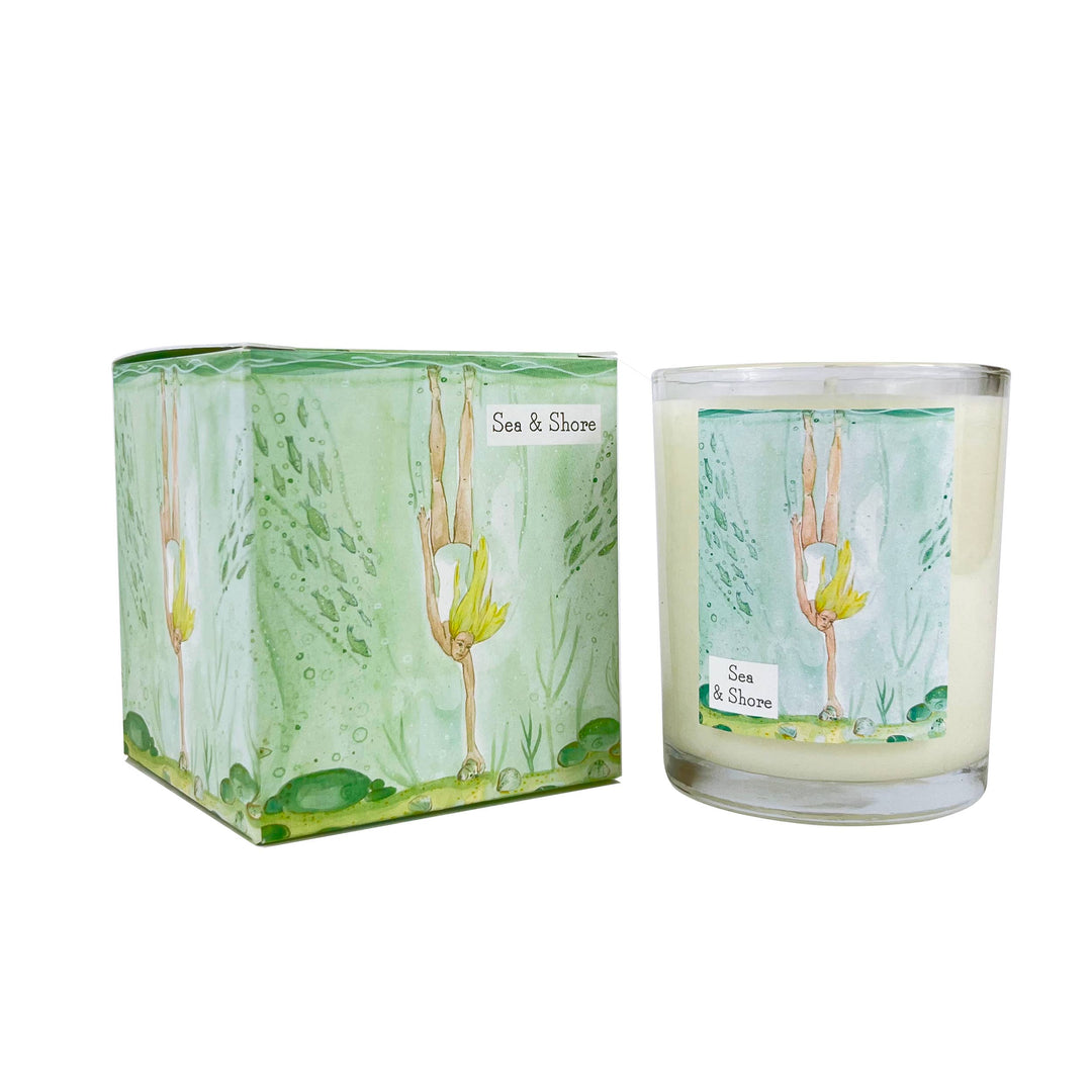 20cl Scented Aromapot Candle - Sea & Shore - Diving Girl - Sea Grass