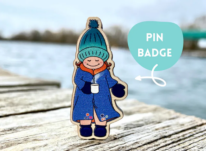 Dryrobe Badge Collector Wooden Pin Badge