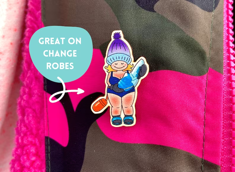 Ice Dipper Wooden Pin Badge