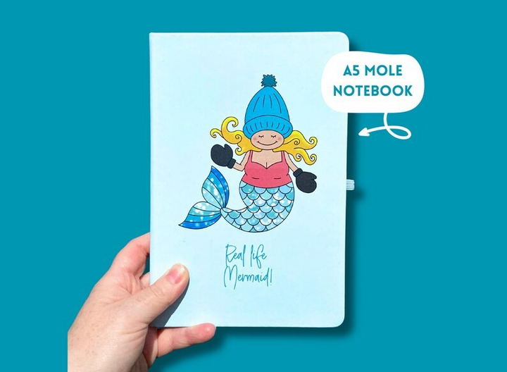 Real Life Mermaid A5 Mole Notebook