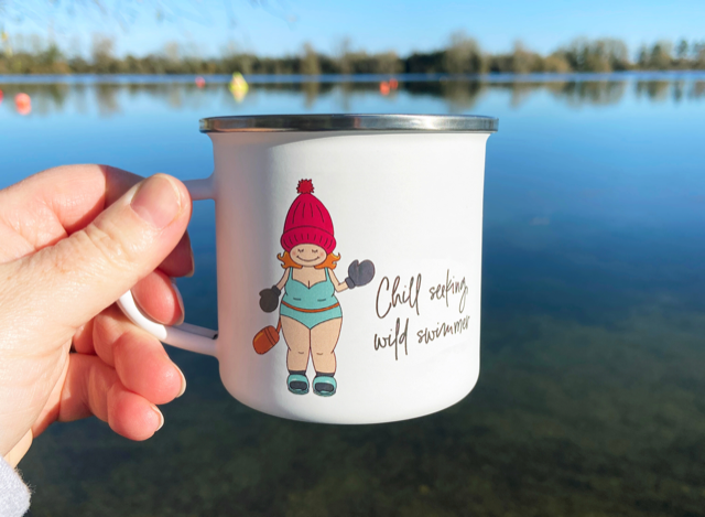Chill Seeking Wild Swimmer Enamel Mug