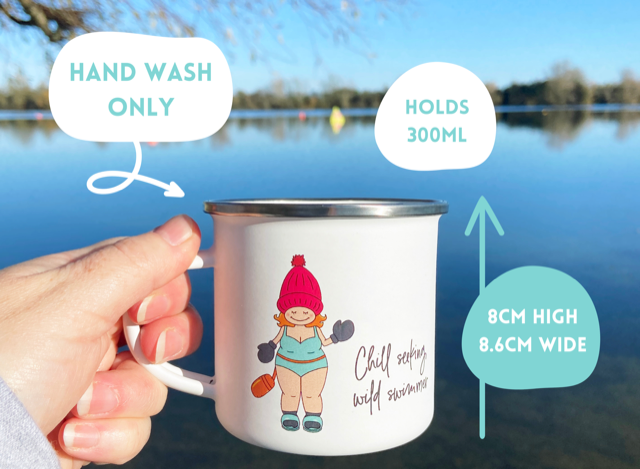 Chill Seeking Wild Swimmer Enamel Mug