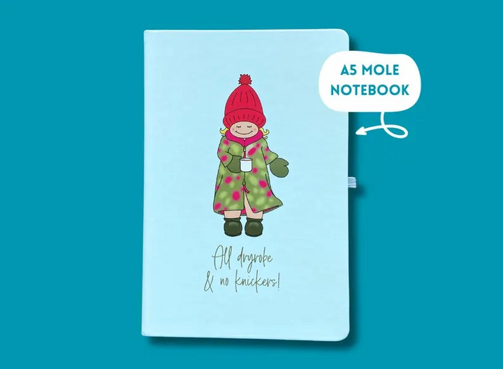 All Dryrobe & No Knickers A5 Mole Notebook