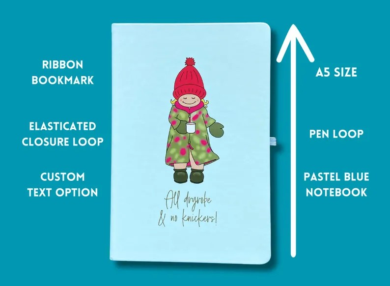 All Dryrobe & No Knickers A5 Mole Notebook