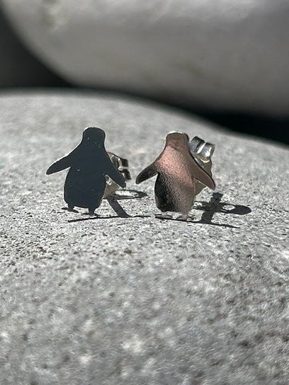 Penguin Silver Earrings