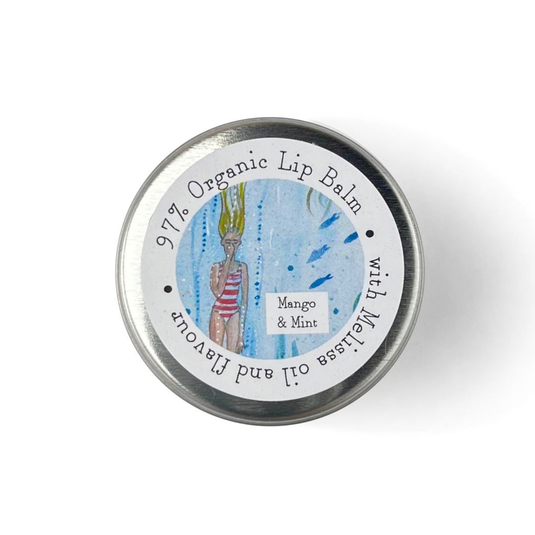 Coastal Range Illustrated Lip Balm - Mango & Mint - Diving Girl