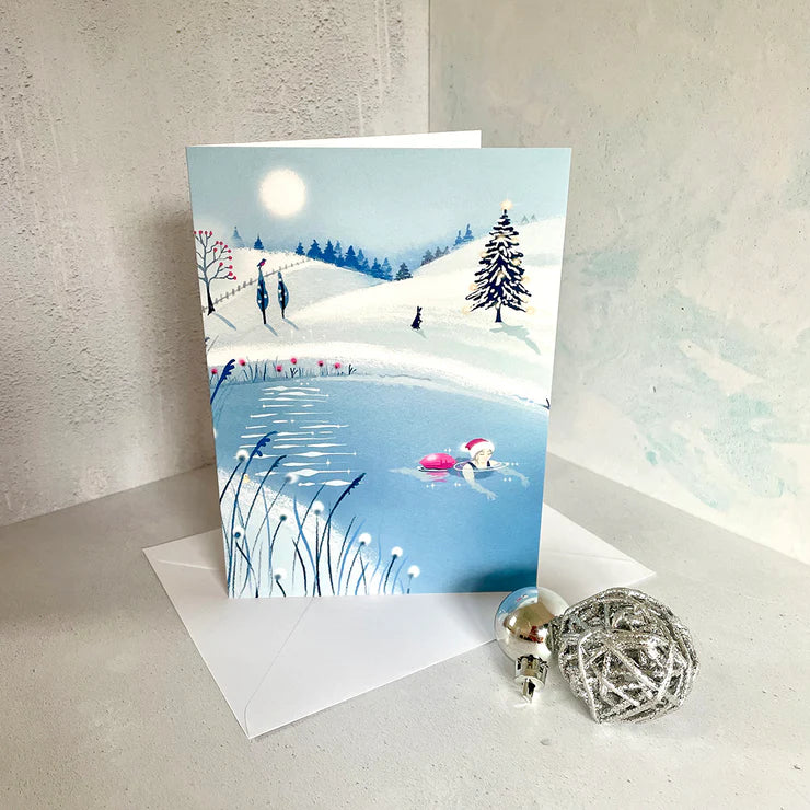 Wild Swimming Christmas Card – Tis The Season No1