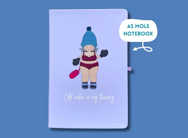 Cold Water Is My Therapy A5 Mole Notebook