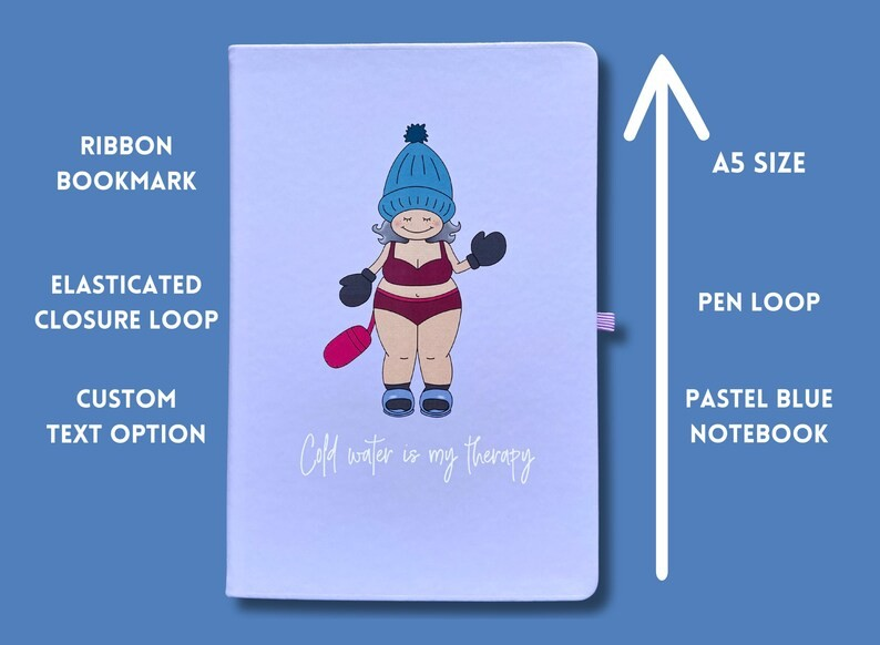 Cold Water Is My Therapy A5 Mole Notebook