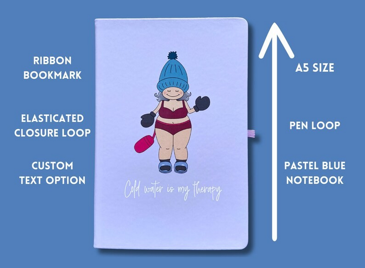 Cold Water Is My Therapy A5 Mole Notebook