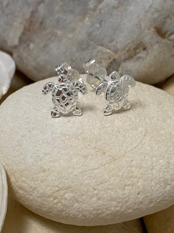 Silver Turtle Earrings