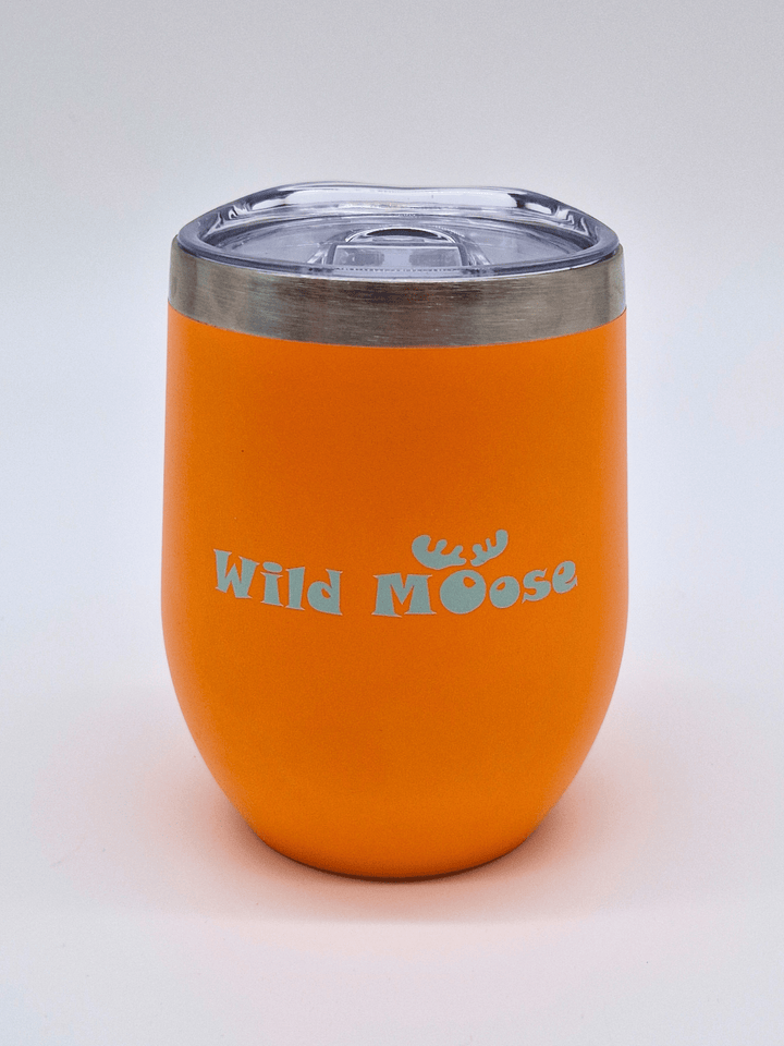 brightly coloured orange 12oz wine tumbler