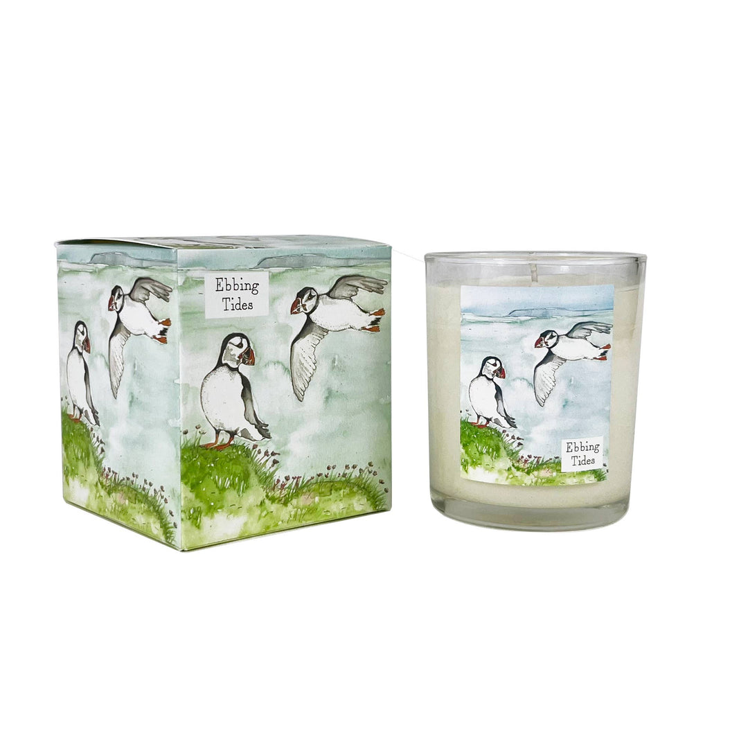 20cl Scented Aromapot Candle - Ebbing Tides - Puffins - Sea Salt & Spray