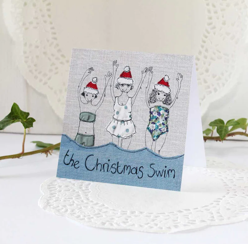 Pack of 5 'The Christmas Swim' Cards