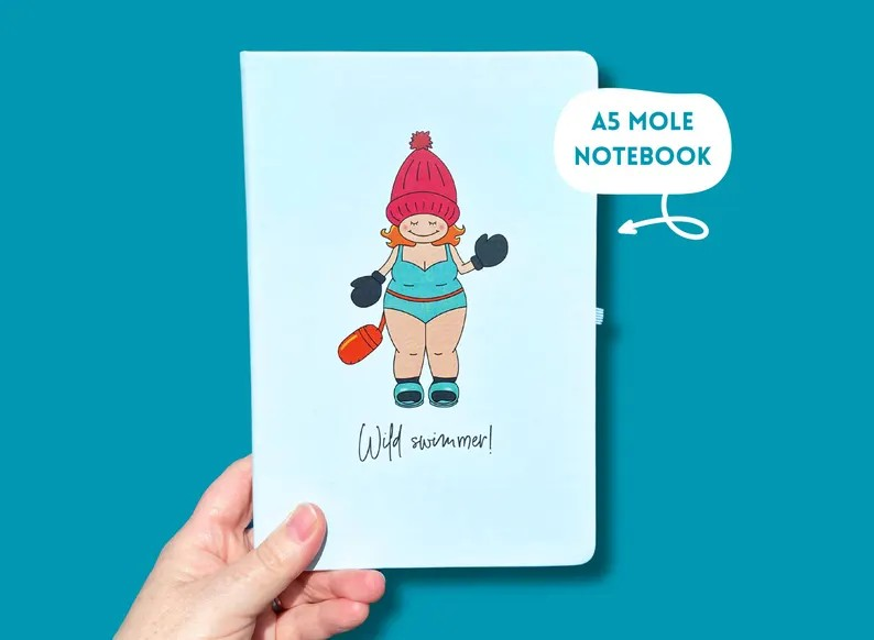 Wild Swimmer A5 Mole Notebook