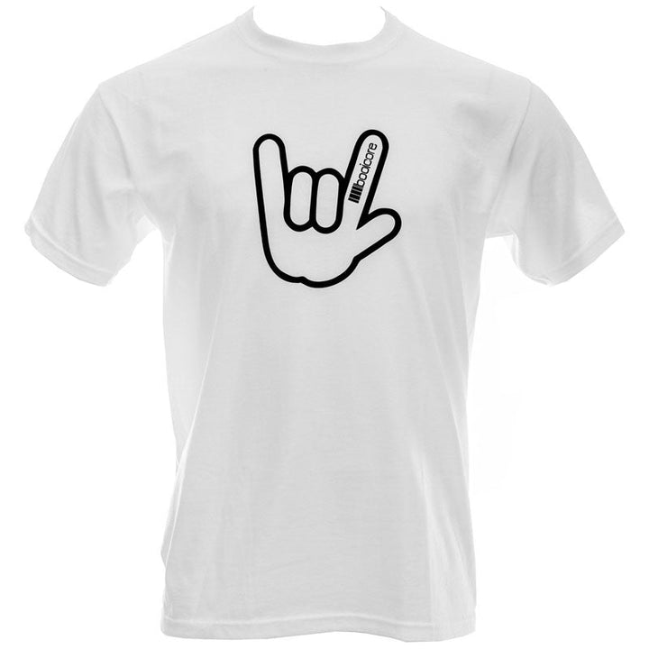 White Classic Horn Hand Tee - 100% Cotton Eco-Friendly Adventure Essential