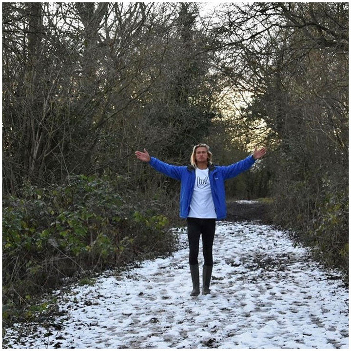 White Classic Horn Hand Tee - 100% Cotton Eco-Friendly Adventure Essential