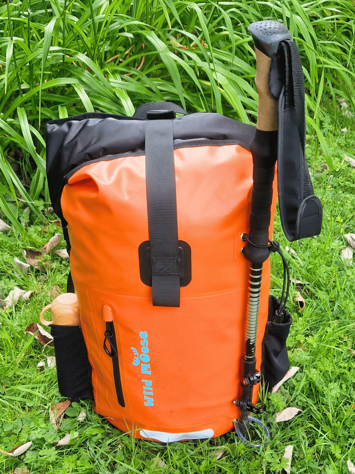 Caribou waterproof backpack 45L flame orange Outdoor Swimmer Shop