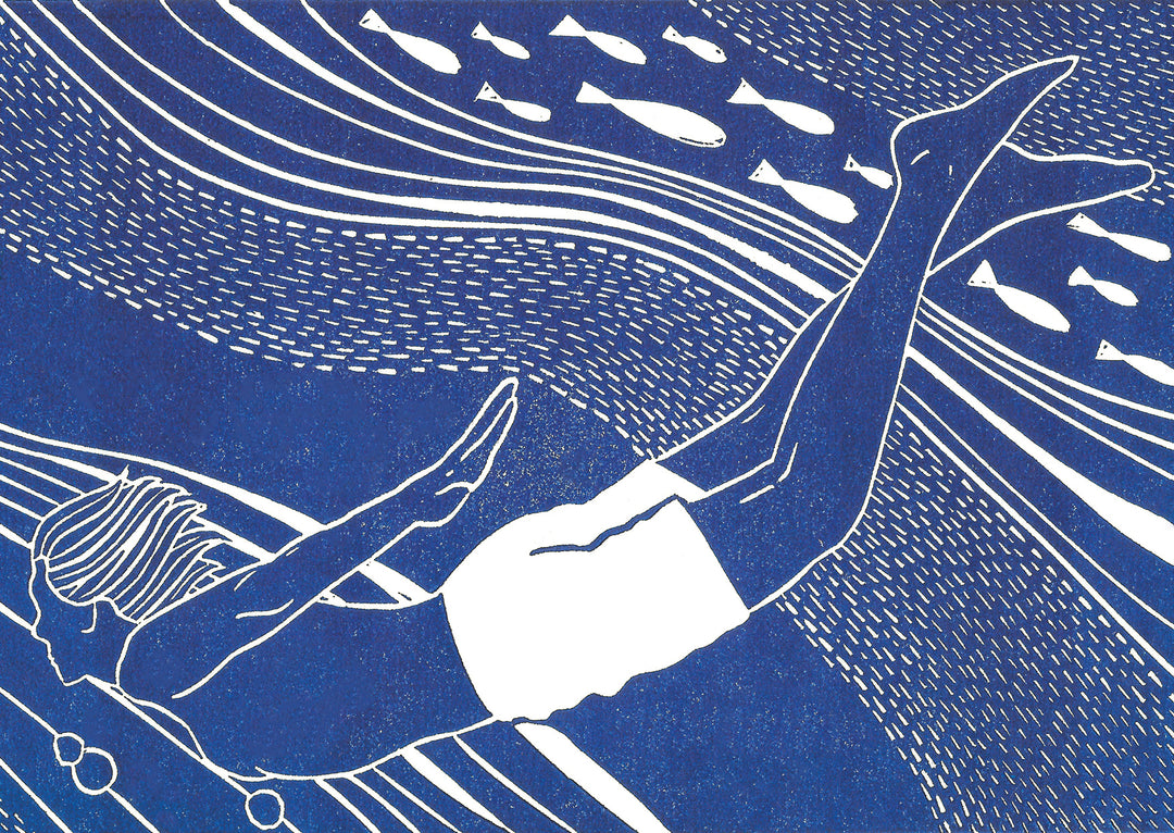 Greeting Cards by Flotsam Prints - Against the Flow