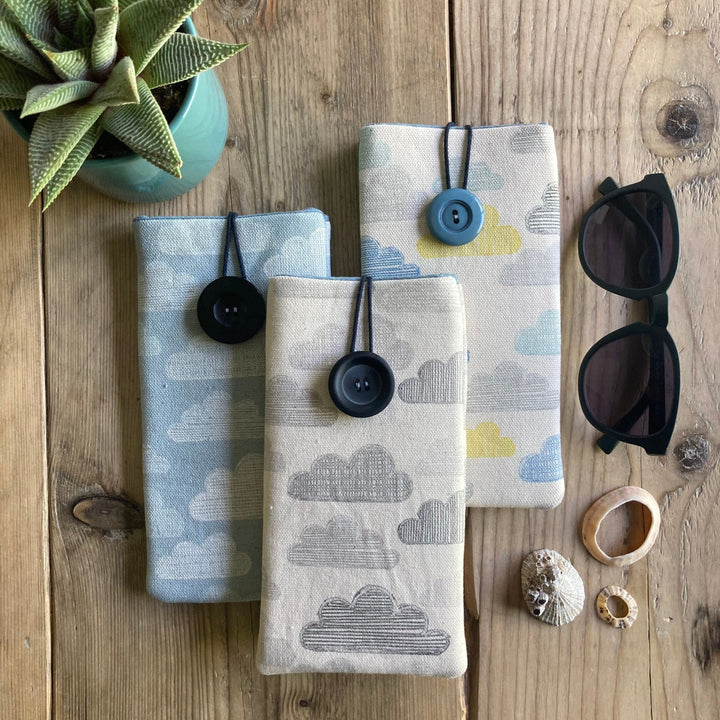 Glasses case  | handmade padded fabric pouch