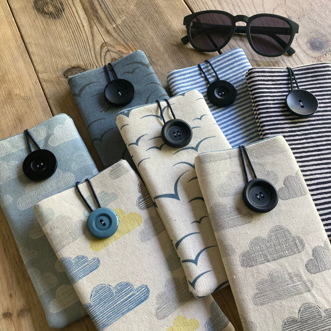 Glasses case  | handmade padded fabric pouch