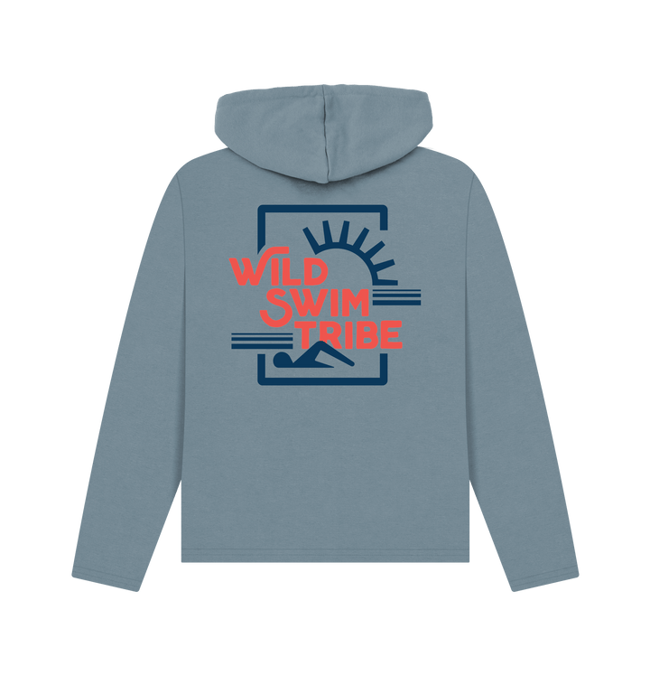 Stone Blue Printed Hoody