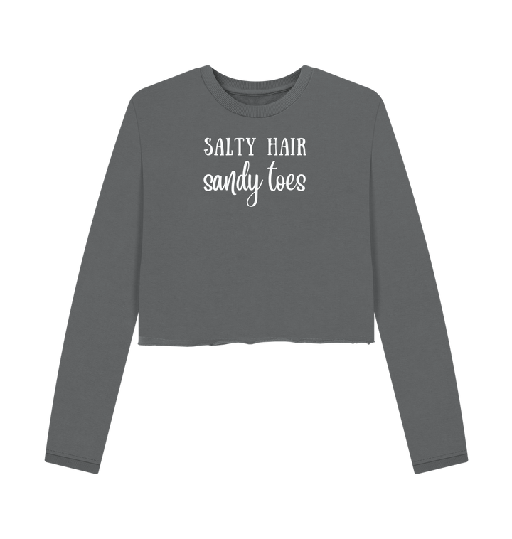 Slate Grey Printed Boxy Jumpers