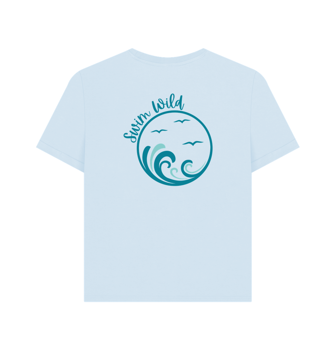 Sky Blue Printed T-shirt