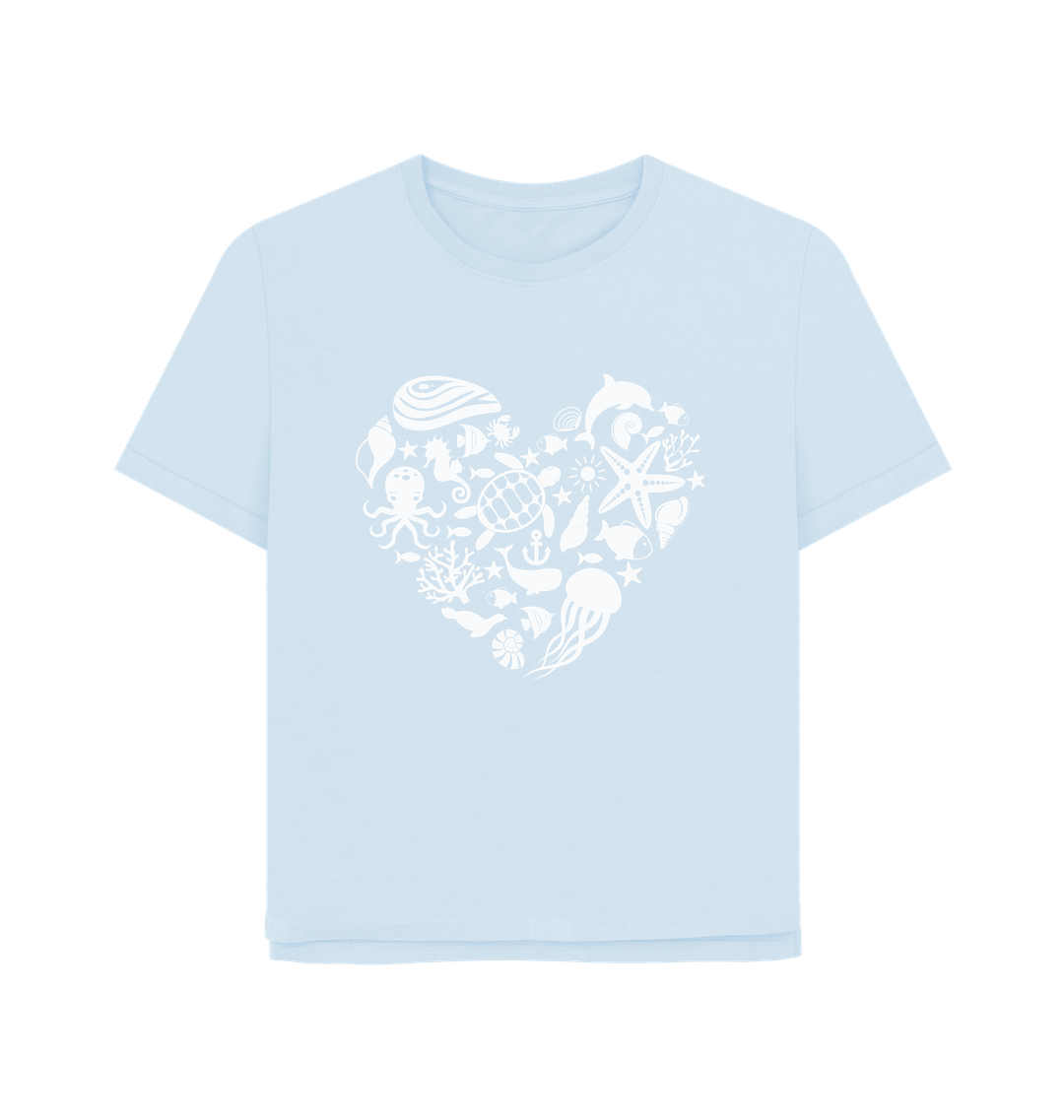 Sky Blue Printed T-shirt