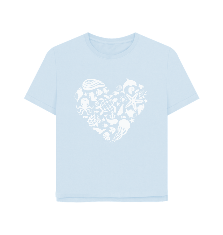 Sky Blue Printed T-shirt