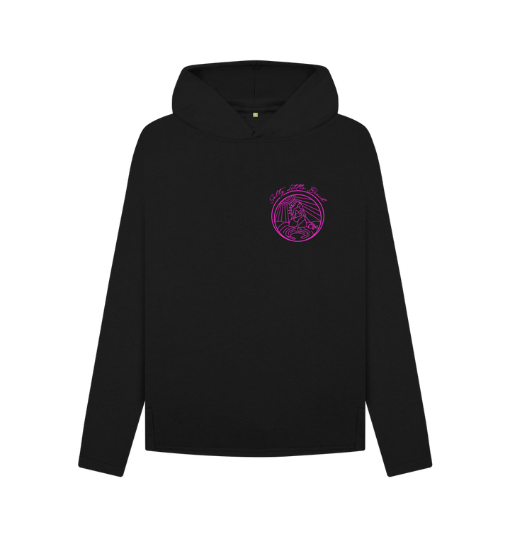 Black 'SALTY BEACH' Relaxed Fit Ladies Hoodie