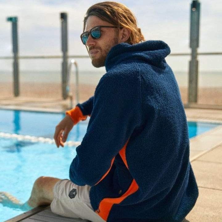 Hampstead Hoodie (Unisex) - Navy and Orange
