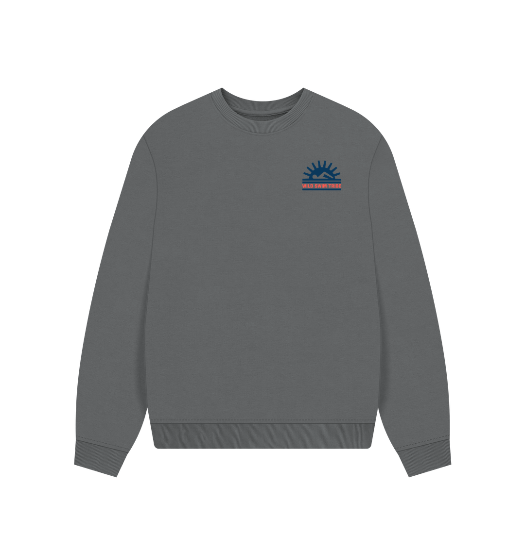 Slate Grey Printed Sweater Front