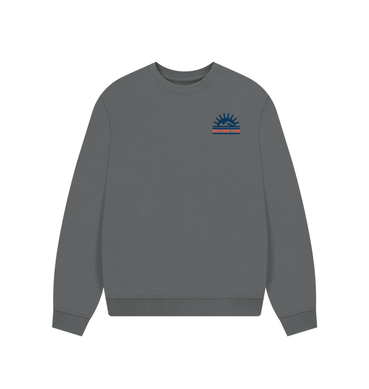 Slate Grey Printed Sweater Front