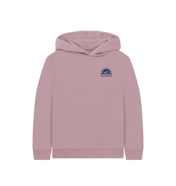Mauve Printed Kids Hoodie Front