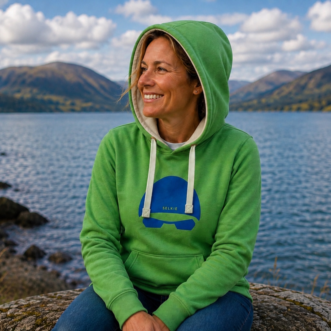 UNISEX PEAPOD POP OVER CAP &amp; GOOGLES HOODIE by SELKIE