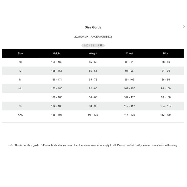 2024/25 MK1 RACER (UNISEX)