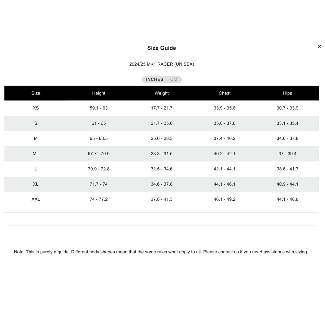2024/25 MK1 RACER (UNISEX)