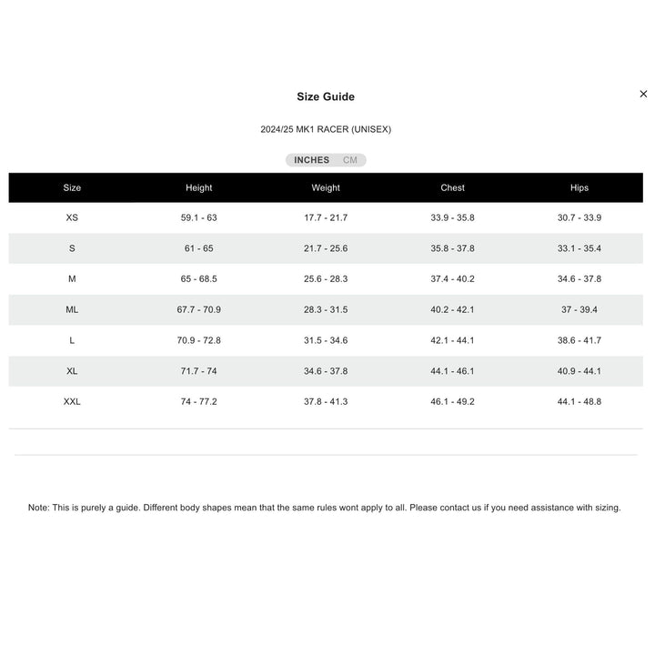 2024/25 MK1 RACER (UNISEX)