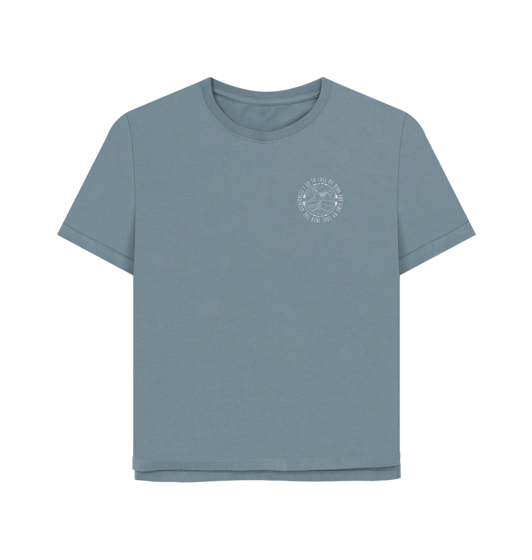 Stone Blue Printed T-shirt