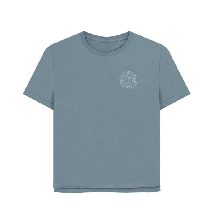 Stone Blue Printed T-shirt