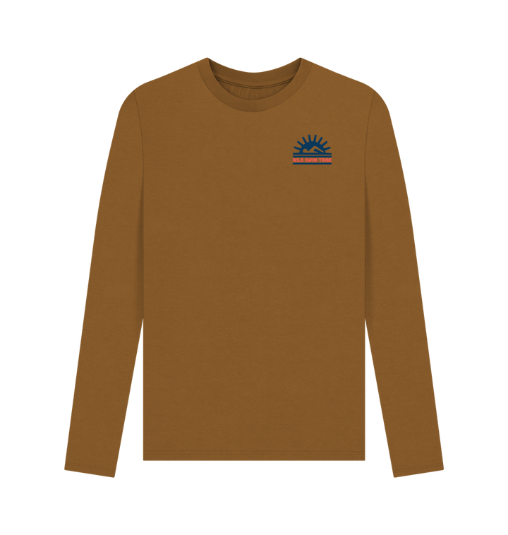 Brown Printed Long Sleeve T Shirt Front