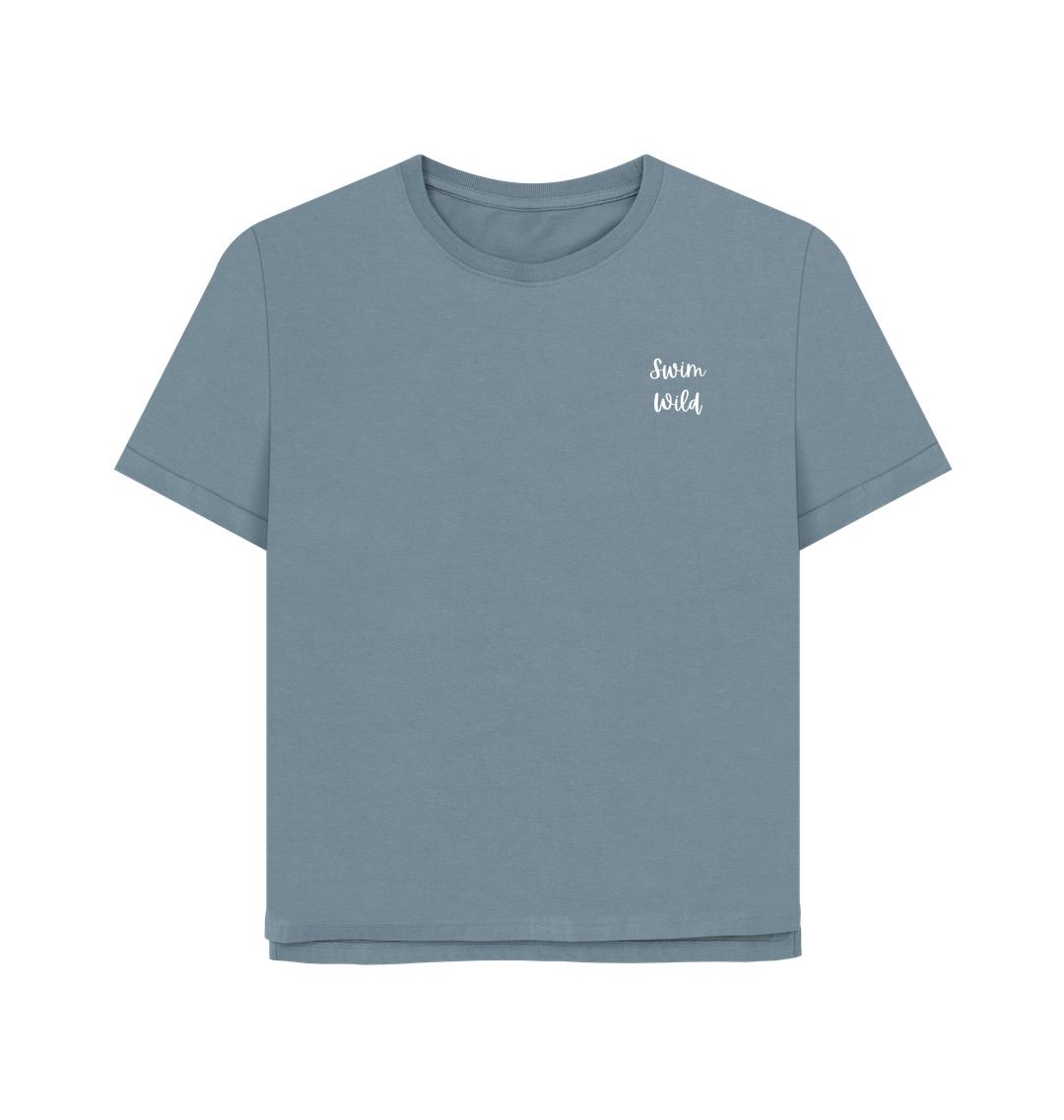 Stone Blue Printed T-shirt