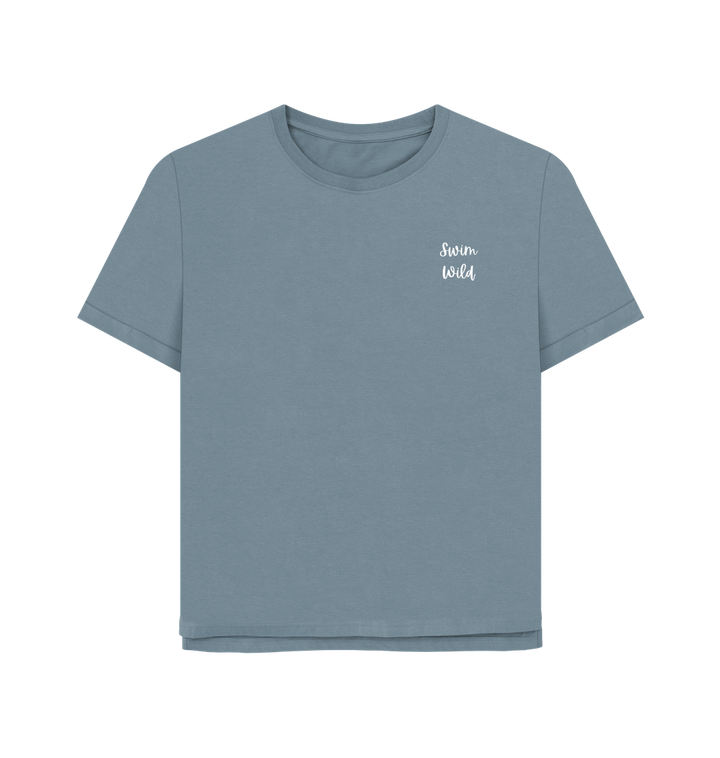 Stone Blue Printed T-shirt