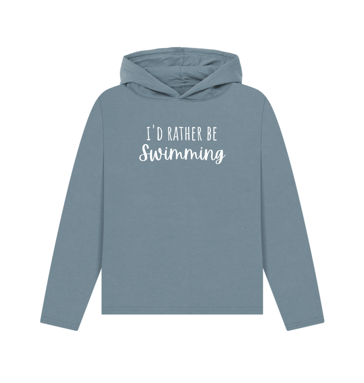 Stone Blue Printed Hoody