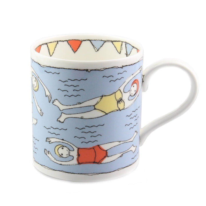 Bathers Bone China Mug