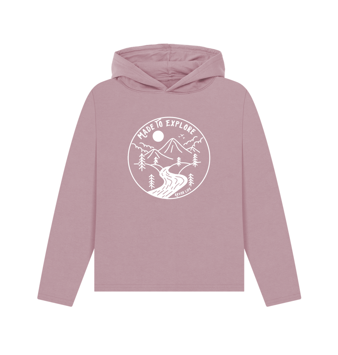 Mauve Printed Hoody