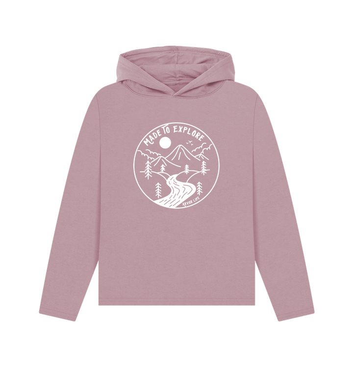 Mauve Printed Hoody